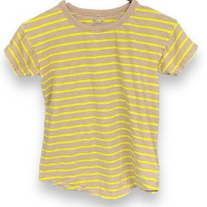 Madewell Organic Cotton Women's Tee in Beige & Zesty Yellow XXS